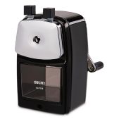 Точилка для карандашей Deli 71156Black механическая 1 отверстие металл черный