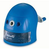 Точилка для карандашей KW-Trio 314A-BLU 314Ablu Робот механическая 1 отверстие пластик синий