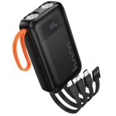 Аккумулятор внешний Hoco J151, черный 10000 mAh, 1USB+1Type-C 2.0A с кабелем