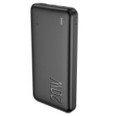 Аккумулятор внешний Hoco J87, черный 10000 mAh, 1USB+1Type-C+1micro USB PD20W+QC3.0 с LED-индикатором