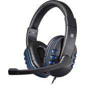 Гарнитура Defender 64118 G-160 Warhead черный/синий кабель 2.5 м