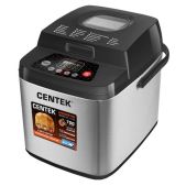 Хлебопечь Centek CT-1410 черный 750г, 650Вт, 19программ йогурт, джем, кекс, LCD, нерж