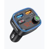 Трансмиттер Deppa 44401 mp3Wave Pro, QC/PD, LED, 48Вт, ENC, Bass boost, черный Bluetooth 4.2, 2 USB по 2.4A, Hands free, RGB