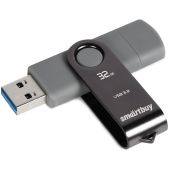 Устройство USB Flash Drive 32 Gb SmartBuy SB032Gb3DuoTWK Twist Dual Black Type-C/Type-A /пласт-металл/повор.