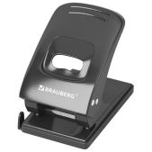Дырокол Brauberg 273956 Office style, до 60 листов, черный металлический