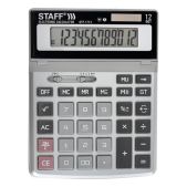 Калькулятор настольный 12 разрядов Staff 250121 STF-1712 200х152мм, двойное питание металлический