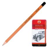 Карандаши чернографитные Koh-i-Noor 1512N12001PL, набор 12 шт, Art, 8В-2H, без резинки, металлическая коробка