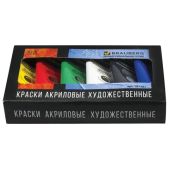 Краски акриловые Brauberg 191121 Art Classic художественные, набор 6 цветов по 75 мл, в тубах