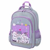 Рюкзак Пифагор 273165 School, 1 отделение, 3 кармана, Cats selfie, 38x28х14 см