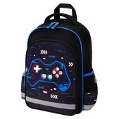 Рюкзак Пифагор 273172 School, 1 отделение, 3 кармана, Lucky gamer, 38x28х14 см