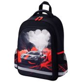 Рюкзак Пифагор 274439 School, 1 отделение, 3 кармана, Revving car, 38x28х14 см