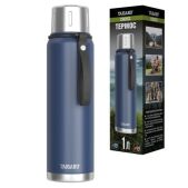 Термос 1.0л Taigaru 700313 Choice, нержавеющая сталь SUS316, крышка/кружка, ремешок, синий матовый