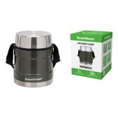 Термос 1.0л BoomHouse 700322 Ribbed для еды/напитков с широким горлом, контейнер, нержавеющая сталь SUS304