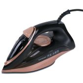 Утюг Sonnen 456997 SI-6680, паровой 2200 Вт, керамическое покрытие, антикапля, черный/розовый