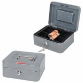 Ящик для денег, ценностей, документов, печатей Brauberg 291352, 90х160х200мм, ключевой замок, серебристый