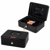 Ящик для денег, ценностей, документов, печатей Brauberg 291349, 90х180х250мм, ключевой замок, черный