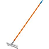 Грабли садовые Grinda 39482-12 PS-12 FIBER, 380 х 100 х 1530мм, 12 витых зубцов, нержавеющая сталь, фибергласовый черенок, ProLine