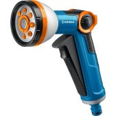 Пистолет поливочный Grinda 8-427145_z02 X-8, с регулятором напора, 8 режимов, курок спереди, двухкомпонентный, ProLine