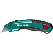 Нож Kraftool 09241_z02 с автостопом, 2 лезвия, универсальный нож