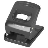 Дырокол Brauberg 273955 Office style, до 40 листов, металлический черный