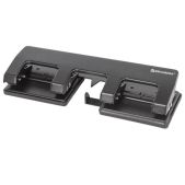 Дырокол Brauberg 221160 HL-4 металлический на 2-4 отверстия, до 15 л., металлический черный