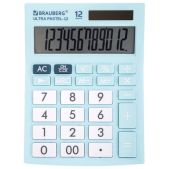 Калькулятор настольный 12 разрядов Brauberg 250502 Ultra Pastel-12-LB 192x143мм, двойное питание, голубой