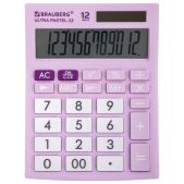 Калькулятор настольный 12 разрядов Brauberg 250505 Ultra Pastel-12-PR 192x143мм, двойное питание, сиреневый