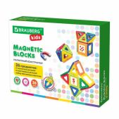 Конструктор Brauberg 663844 Kids Magnetic BLockS-26, 26 деталей, Магнитный