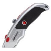 Нож Brauberg 235404 универсальный мощный Professional, 6 лезвий в комплекте, фиксатор, металл
