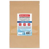 Пакет Brauberg 700692 дой-пак с замком ZIP Lock, крафт с окном 60мм, 170х240 + 40мм, 100 штук, 150 мкм