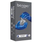 Перчатки латексные Benovy High Risk смотровые 25 пар 50 штук, прочные, размер 9-10, XL очень большой