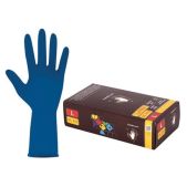 Перчатки латексные Safe&Care High Risk DL/TL210 смотровые 25 пар 50 штук, размер 8-9, L большой, синие