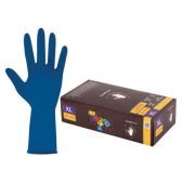 Перчатки латексные Safe&Care High Risk DL/TL210 смотровые 25 пар 50 штук, размер 9-10, XL очень большой, синие