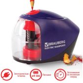 Точилка электрическая Brauberg 228421 Delta, питание от 4 батареек АА, спиралевидное лезвие