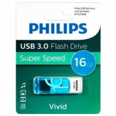 Флеш-диск 16Gb Philips FM16FD00B/97 VIVID, разъем USB 3.0, синий
