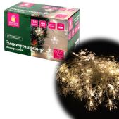 Электрогирлянда-нить Золотая Сказка 592204 комнатная Снежинки 10 м, 80 LED, теплый белый, USB