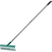 Грабли садовые Grinda 39585 PR-12T ALU, 380 х 95 х 1500мм, 12 витых зубцов, углеродистая сталь, алюминиевый черенок, ProLine