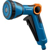 Пистолет поливочный Grinda 429165 X-S, с регулятором напора, душевой, 4 режима, курок спереди, двухкомпонентный, ProLine