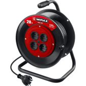 Удлинитель 20м Mirax 55052-20 ПВС, 2 х 0.75мм2, 1300 Вт, на катушке