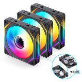 Вентилятор Jonsbo ZL-120B 3 in 1 Black 120х120х25мм ARGB LED, 800-1800об/мин, черный