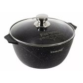 Кастрюля 5л Мечта 45802И АП Гранит black Induction Pro отлита из высококачественного пищевого алюминия. Обладает быстрым нагревом и равномерным распределением тепла по всей поверхности. Преимуществом кастрюли Гранит с антипригарным покрыти