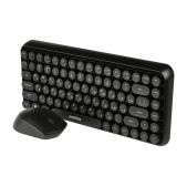 Комплект беспроводной (клавиатура + мышь) Smartbuy SBС-626376AG-K 626376AG черный мультимедийный с круглыми клав.