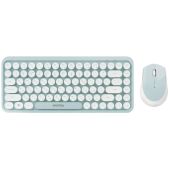 Комплект беспроводной (клавиатура + мышь) Smartbuy SBС-626376AG-M мятно-белый мультимедийный с круглыми клав.