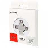 Устройство USB Flash Drive 128Gb SmartBuy SB128GbMC15A MC15A Metal Quad Apricot Lightning+Type-A+Type-C+micro USB