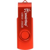 Устройство USB Flash Drive 256Gb SmartBuy SB256Gb3TWR Twist Red USB 3.0 пластик-металл поворотная R/W 70/40Mb