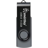 Устройство USB Flash Drive 512Gb Smartbuy SB512Gb3TWK Twist Black USB 3.0 пластик-металл поворотная