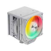 Вентилятор upHere UE2TC8 White ARGB 8HPx6mm, 280W TDP, dual tower, 2x120мм ARGB fans, 600-1650RPM, 68 CFM, 25dBA /