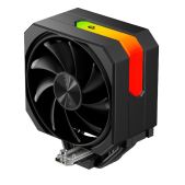 Вентилятор upHere UP1KC4 Black 4HPx6mm, 230W TDP, single tower, 1xвентилятор 120мм, 600-1650RPM, 68 CFM, 25dBA, ARGB cover