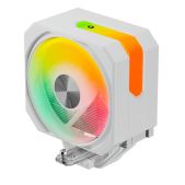 Вентилятор upHere UP1TC4C White ARGB 4HPx6mm, 230W TDP, single tower, 1x120мм ARGB fan, 600-1650RPM, 68 CFM, 25dBA