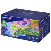 Краски акриловые Brauberg 192237 Art для техники Флюид Арт POURing PAINT, набор 22 цвета, 24шти по 60мл